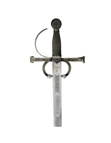 Espada de Francisco Pizarro, acabados en plata envejecida, siglo XVI