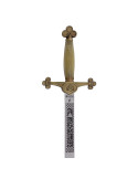 Espada ceremonial Logia Masónica con hoja recta y acabado en latón
