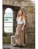 Falda medieval modelo Diana, marrón claro