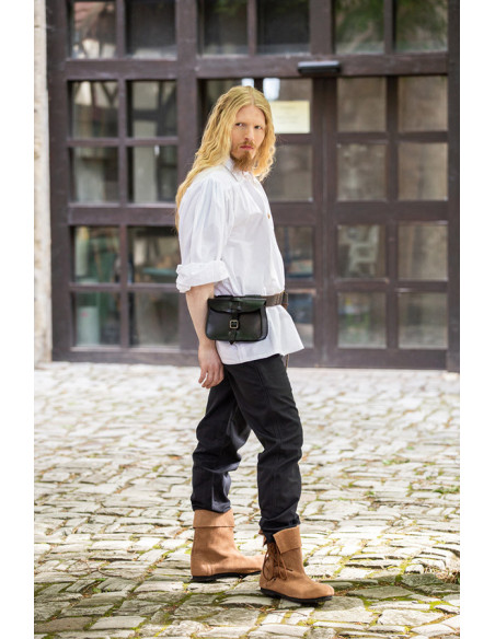 Artur piratenhemd met veters, wit