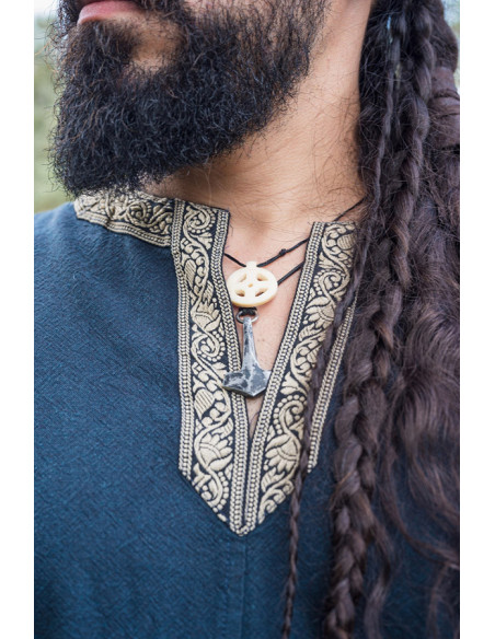 Wikinger-Tunika Kurzarm Richard, blau