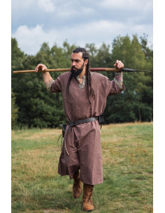 Viking tuniek korte mouw Richard, kleur bruin