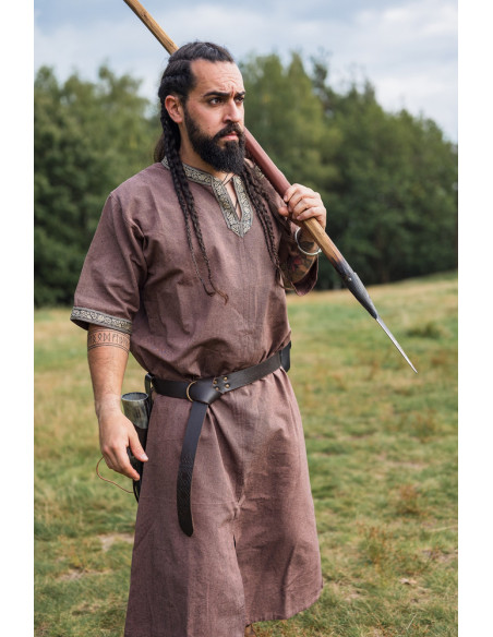 Viking tunika kortærmet Richard, brun...