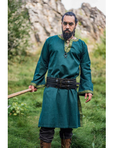 Mittelalterliche Tunika Halvor, grüne Farbe