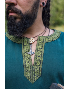 Halvor middeleeuwse tuniek, groene kleur 2