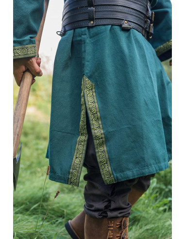 Mittelalterliche Tunika Halvor, grüne Farbe