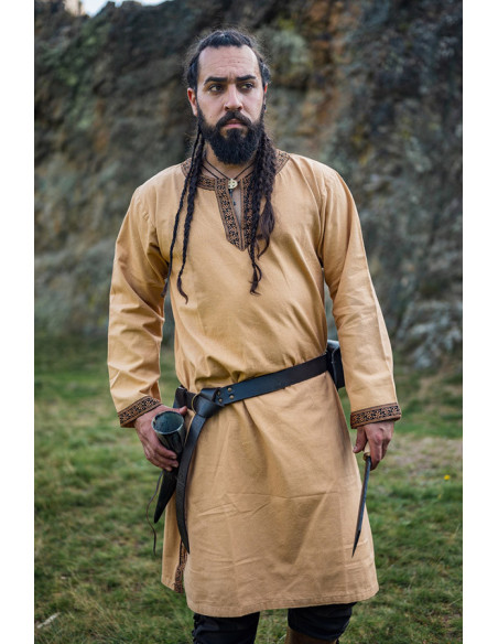 Túnica medieval Halvor, marrón miel