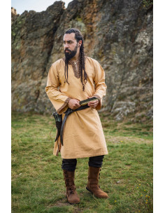 Túnica medieval Halvor, marrón miel 2