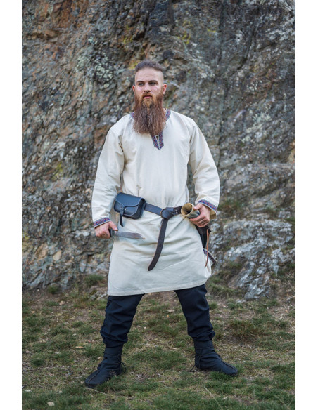 Túnica medieval Halvor, blanco natural