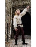 Middeleeuwse broek Unisex DONKERBRUINE kleur met elastische band in de taille