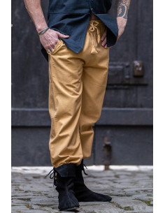 Unisex LICHTBRUINE middeleeuwse broek met elastische... 2