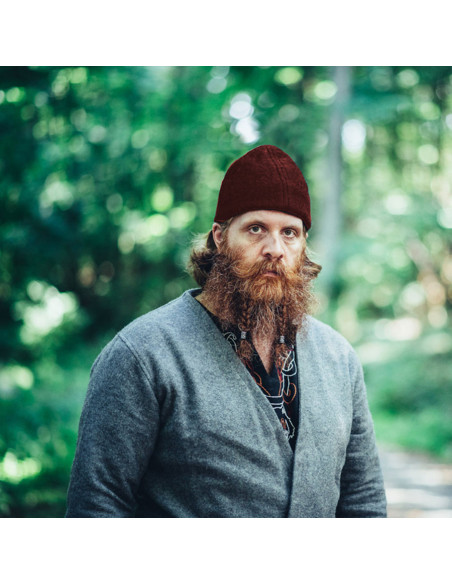 Vikingehue i uld Ari model, rød farve