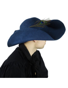 Sombrero azul de fieltro de lana modelo Pieter