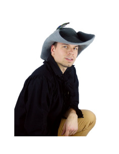 Sombrero gris de fieltro de lana modelo Pieter