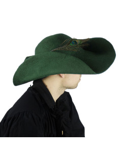 Groene wolvilten hoed model Pieter