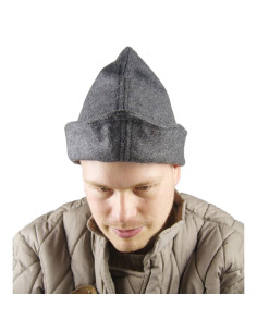 Gorro de Robin Hood en lana de color gris 2
