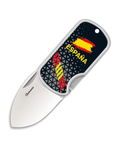 Navaja bandera española 3D con clip, hoja 4 cm
