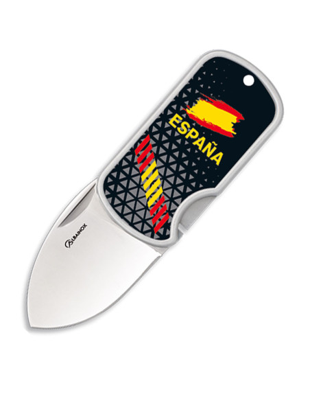 3D-Messer mit spanischer Flagge und...