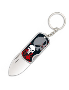 3D spanischer Totenkopf-Taschenmesser-Schlüsselanhänger...