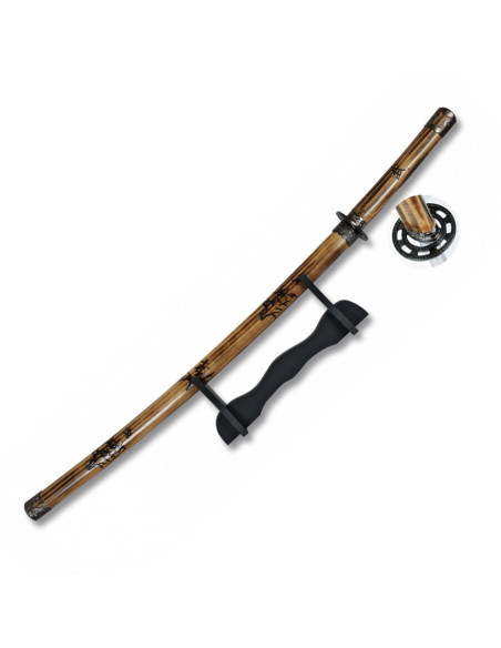 Katana decorativa con funda de madera...