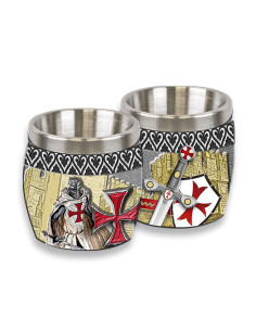 Schnapsglas Tempelritter mit Kreuz und Schwert
