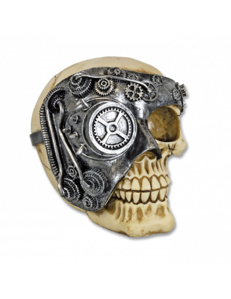 Steampunk-Totenkopf-Miniatur, 12 cm.
