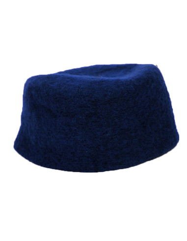 Gorro en fieltro de lana modelo Hans, color azul