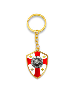 Llavero escudo con los caballeros templarios