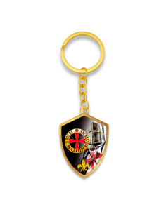 Llavero escudo caballero templario con su casco
