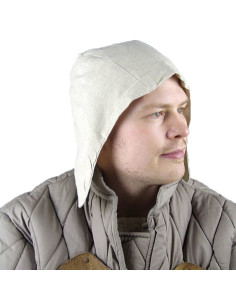 Middelalderlig bondecrepe model Gerard, naturlig hvid bomuld 2