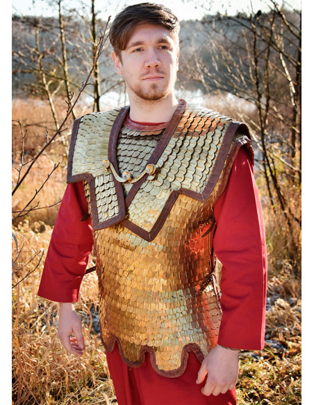 Roman Lorica Squamata med messingvægte