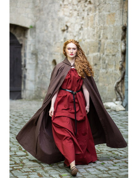 Capa medieval Erna de algodón con...