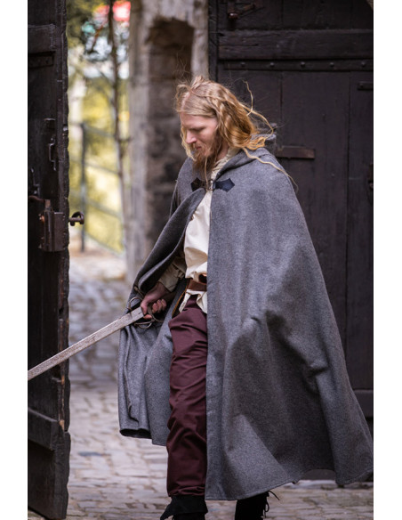 Middeleeuwse wollen cape Tjark model,...