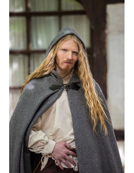 Capa medieval de lana modelo Tjark,...