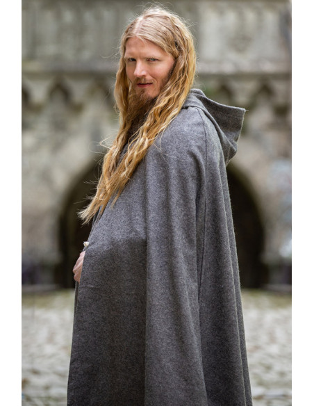 Middeleeuwse wollen cape Tjark model,...