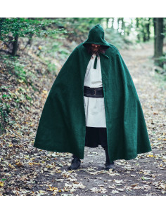 Raik model lange middeleeuwse cape, groen 160 cm.