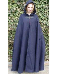 Capa medieval larga cierre hebilla modelo Lorenz, azul... 2