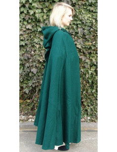 Capa medieval larga cierre hebilla modelo Lorenz, verde... 2