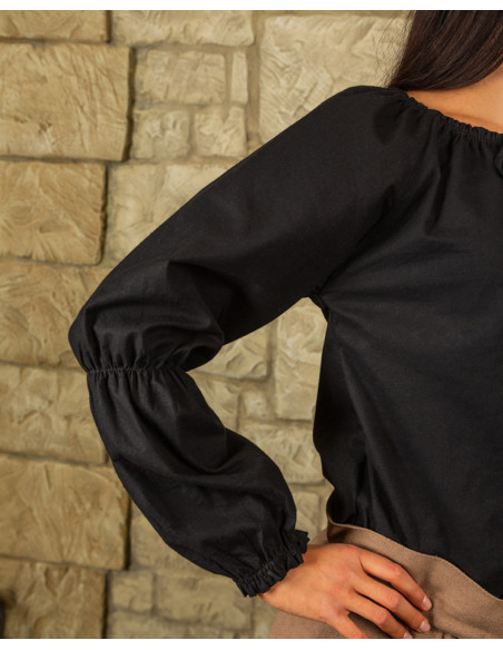 Blusa medieval Kara manga larga,...