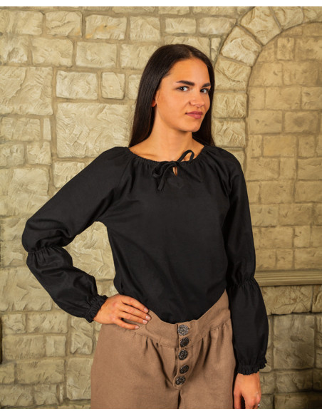 Blusa medieval Kara manga larga,...