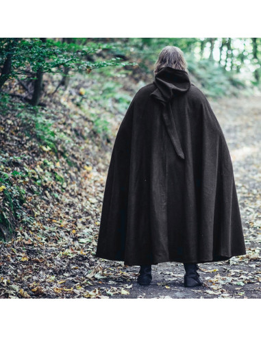 Londen Ben depressief niets Lange middeleeuwse mantel gespsluiting model Lorenz, zwart 160 cm. ⚔️