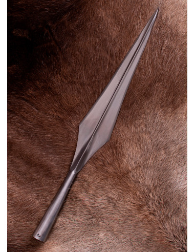 Punta de lanza vikinga y medieval larga, 52 cm.