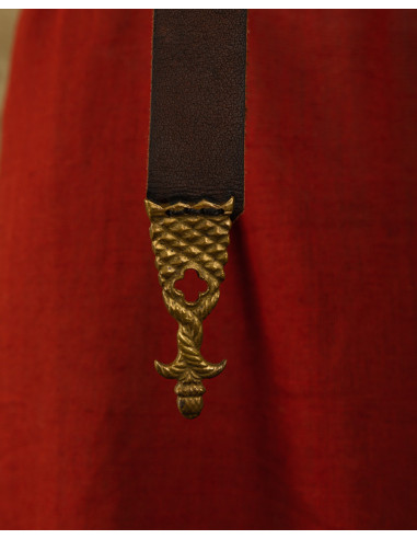 Edler Adalberto Mittelaltergürtel aus Leder, 130 cm.