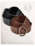Cinturón medieval Doran con hebilla tipo anilla (Color: Negro)