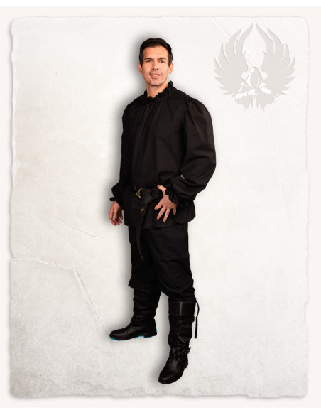 Camisa medieval Bastian manga larga...