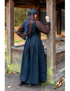 Vestido medieval mujer campesina Adelina en negro 2