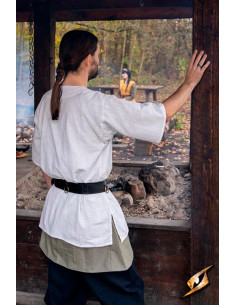 Camisa medieval algodón Jolner blanco marfil 2