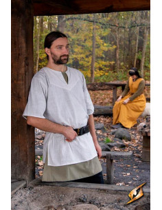 Camisa medieval algodón Jolner blanco marfil