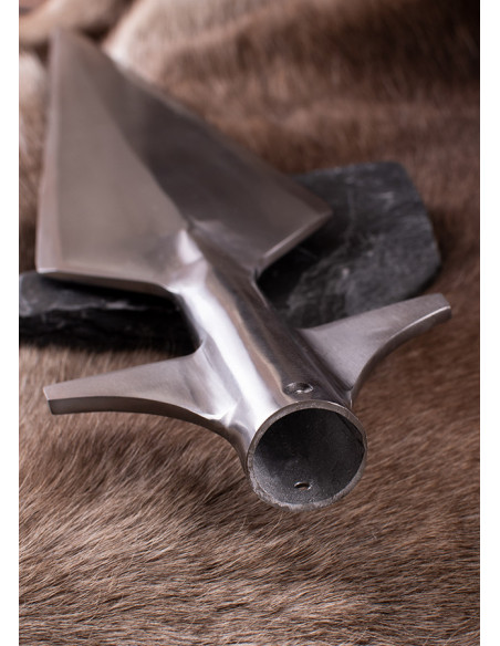 Punta de lanza medieval alada, largo...