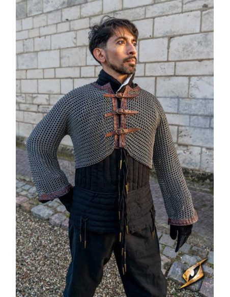 Stahlfarbene Kettenhemdärmel,...